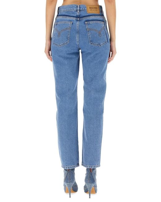 Moschino Blue Five Pocket Jeans Cotton