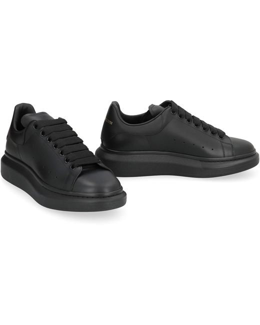 McQ Alexander McQueen Black Leather Chunky Sneakers Calf for men