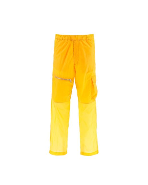 Moncler Genius Yellow Hot Lightweight Cady Trousers for men