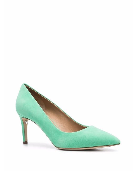 Ferragamo Green Ferragamo Ilary 70 Suede Pumps