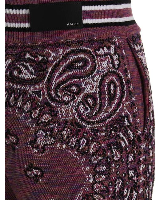 Amiri Purple Cotton Joggers (Workout Pants)