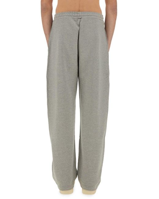 MARINE SERRE Gray Relaxed-Fit Track Pants With Elastic Waistband for men