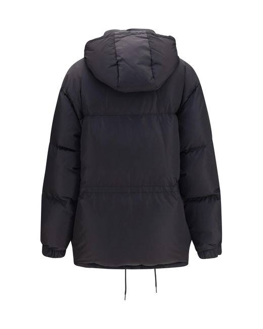 Prada Black Padded High-Collar Jacket Inner: Goose Down Puffer