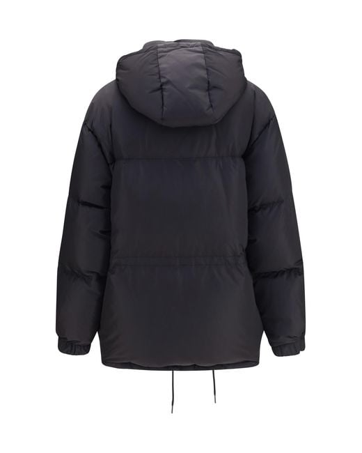 Prada Blue Padded High-Collar Jacket Down
