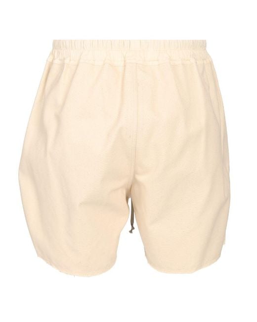 Rick Owens Natural 'Boxers' Bermuda Shorts for men