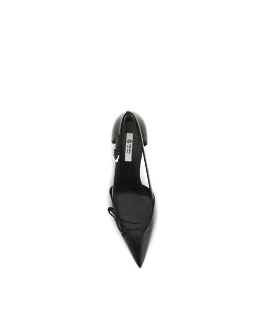 Prada Black Goatskin High Heel Pumps