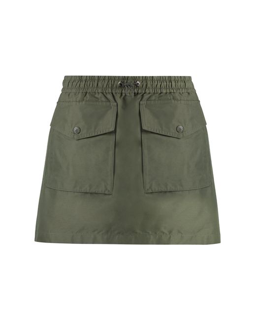 Moncler Green Taffetà Mini-Skirt