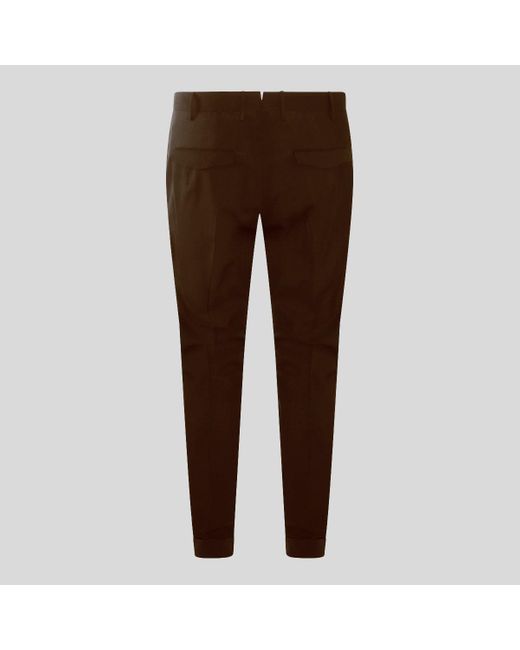 PT Torino Brown Wool Pants for men