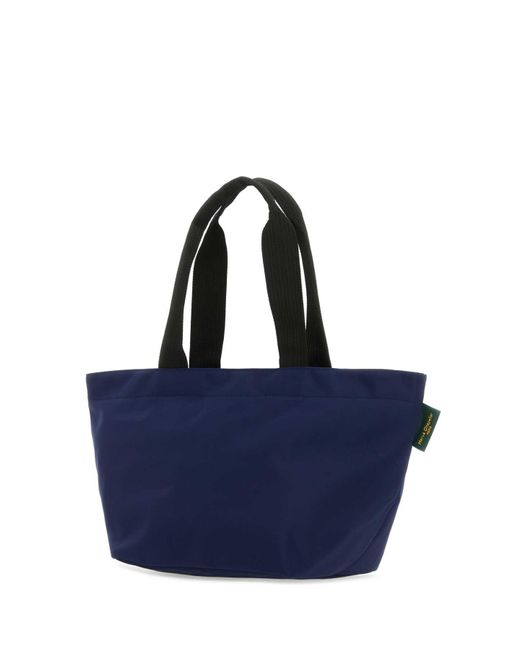 Herve Chapelier Blue Dark Canvas 1028N Shopping Bag