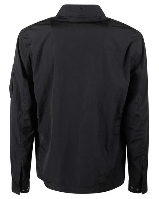 C P Company Black Patched Pocket Jacket for men