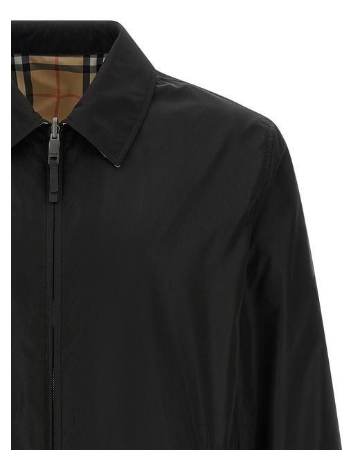 Burberry Black Shirt Collar Jacket for men