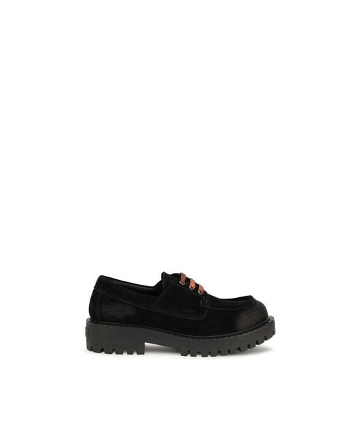 Prada Black Suede Leather Slip-On Loafers for men