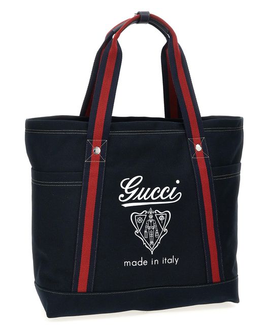 Gucci Blue Large Coat Of Arms Shopping for men