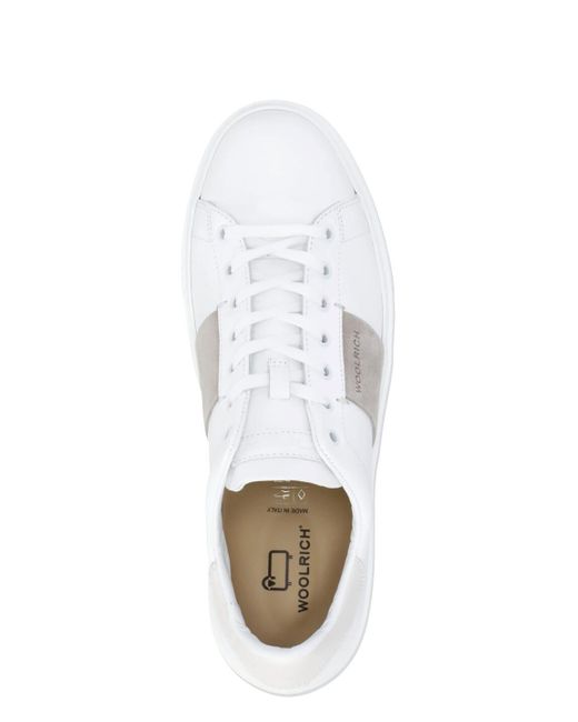 Woolrich White Leather Sneakers for men