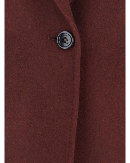 Max Mara Brown Single-Breasted Wool Jacket Blazers