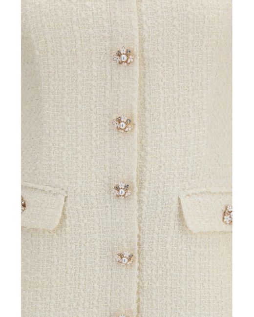 Self-Portrait Natural Dress Tailored Mini Polyester