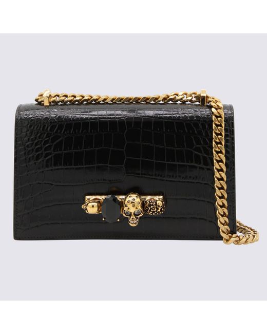 Alexander McQueen Black Leather Shoulder Bag