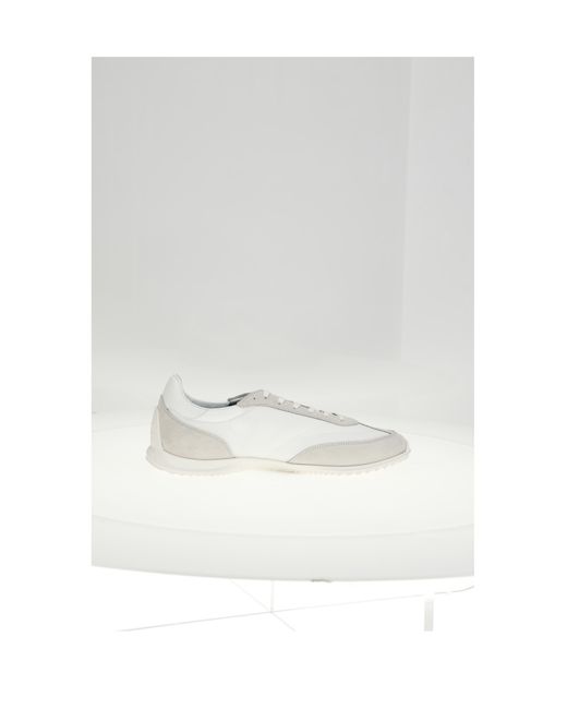 Céline White Low Lace-Up Sneaker Triomph Upper Polyester Trainers for men