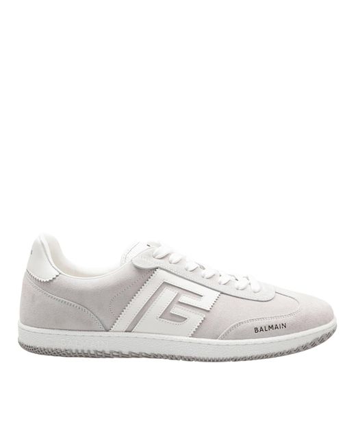 Balmain White Swan Sneakers