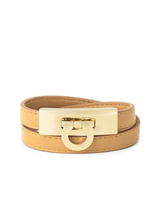 Ferragamo Metallic Hug Gancini Logo Bracelet Accessories Jewelry
