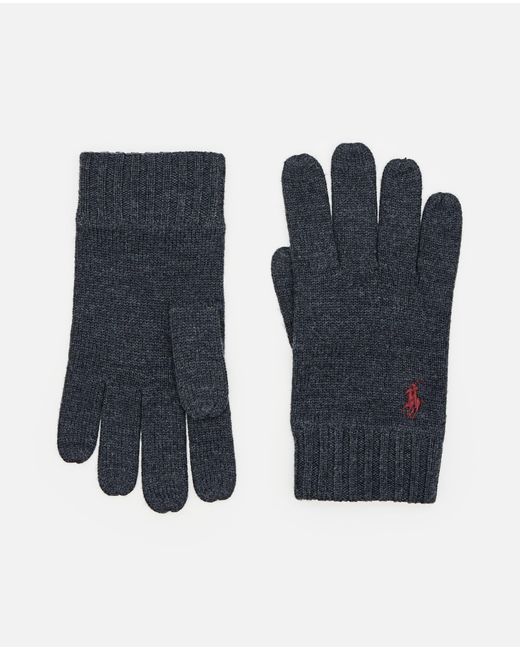 Polo Ralph Lauren Blue Signature Pony Knit Touch Gloves for men