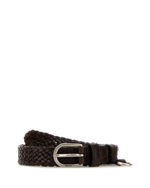 Prada Black Leather Belt