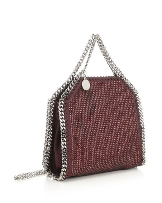 Stella McCartney Purple Falabella Tiny Hotfix Crystal Bag