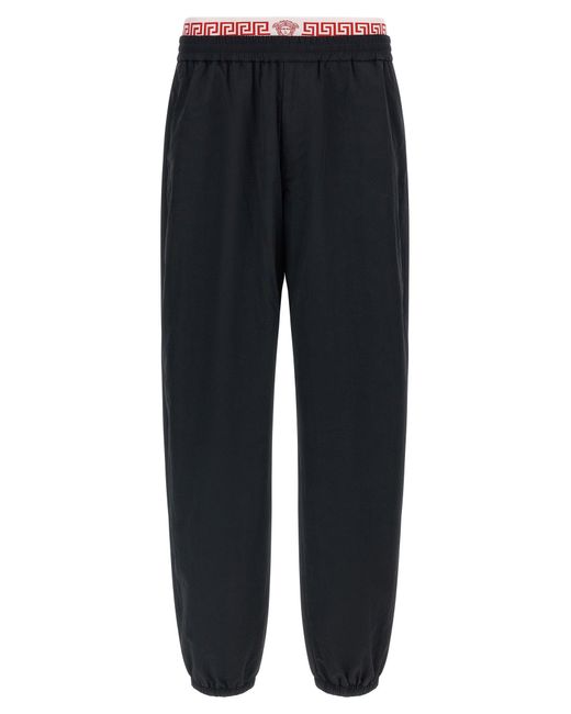 Versace Blue Greca Pattern Joggers for men