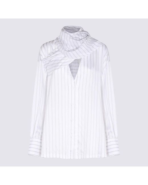The Attico White Silk Shirt