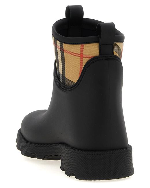 Burberry Black 'Marsh Stamp' Ankle Boots for men