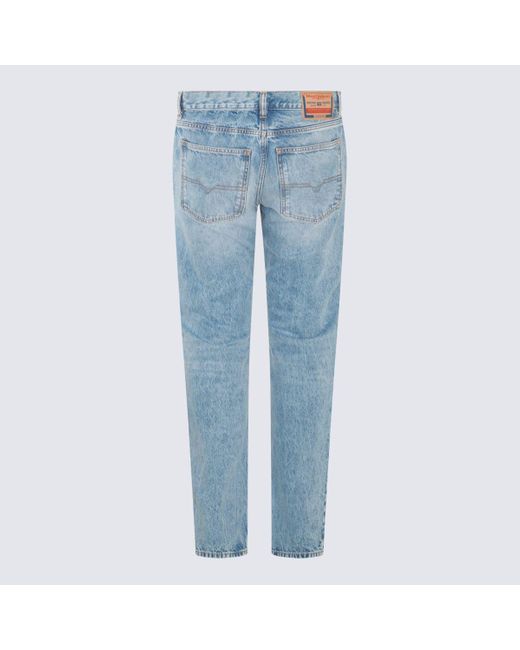 DIESEL Light Blue Cotton Jeans for men