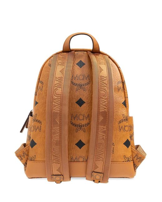 MCM Natural Backpack With Logo,