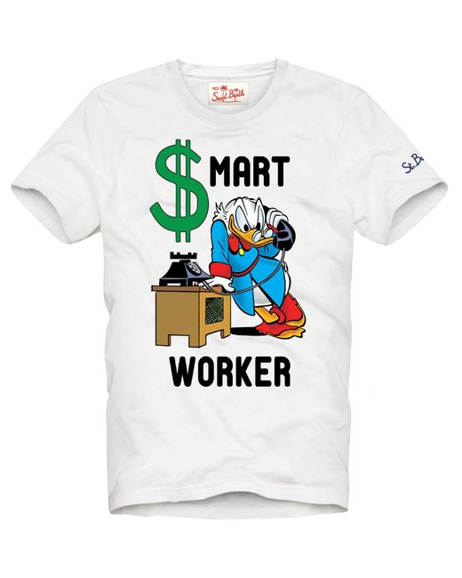 Mc2 Saint Barth Cotton T-shirt With Scrooge Print ©disney Special Edition  in White for Men | Lyst