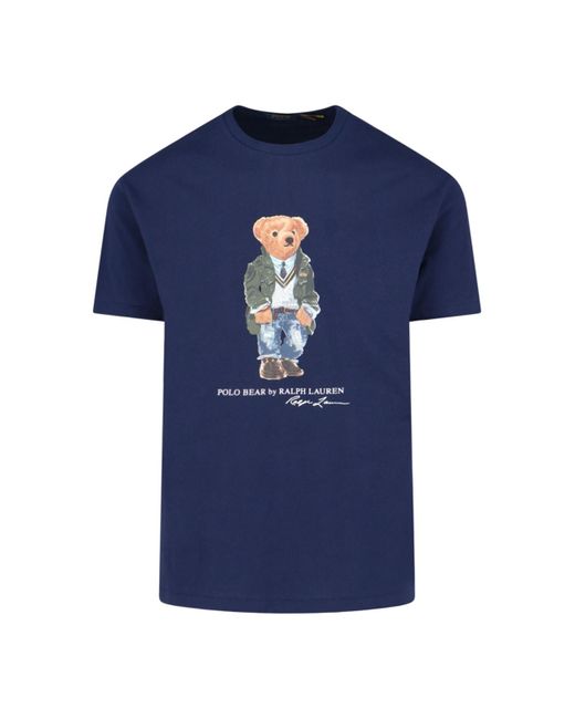 Polo Ralph Lauren Blue Polo Bear T-Shirt for men