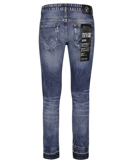 Versace Blue Dorcon 5 Pocket Skynny Narrow Dundee Jeans for men