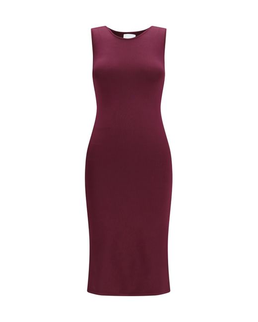Sa Su Phi Purple Sleeveless Slim-Fit Long Silk Dress
