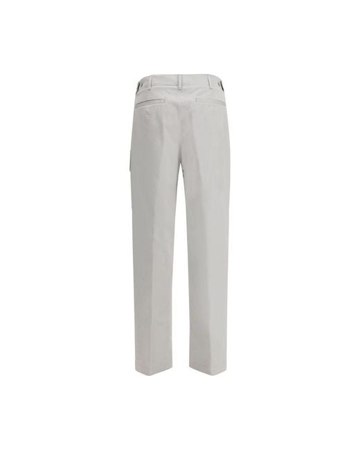 Fendi Gray Cotton Cargo Pants for men
