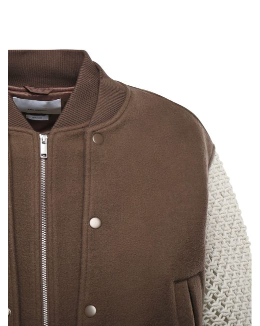 Axel Arigato Brown Titan Varsity Jacket for men