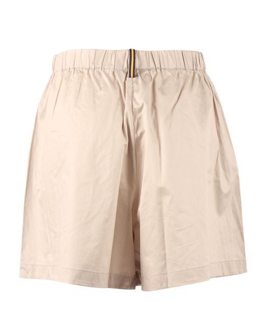 K-Way Natural Lamandie Shiny Cotton Shorts Bermuda