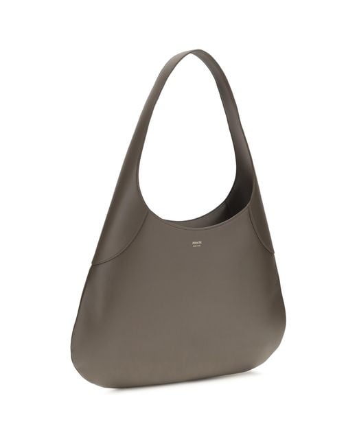 Khaite Gray Large Joan Hobo Shoulder Bag Calf Leather Bos Taurus Handbags