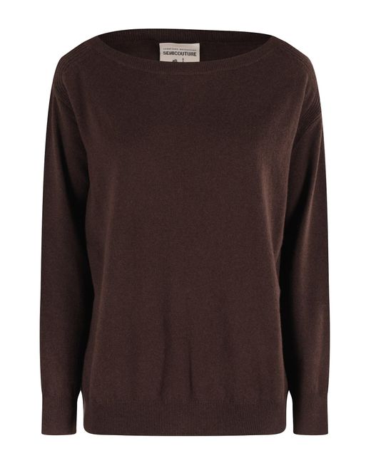 Semicouture Brown Maglia Jupiner