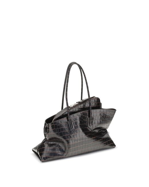 The Attico Black La Passeggiata Medium Shoulder Bag Calf Leather Bos Taurus