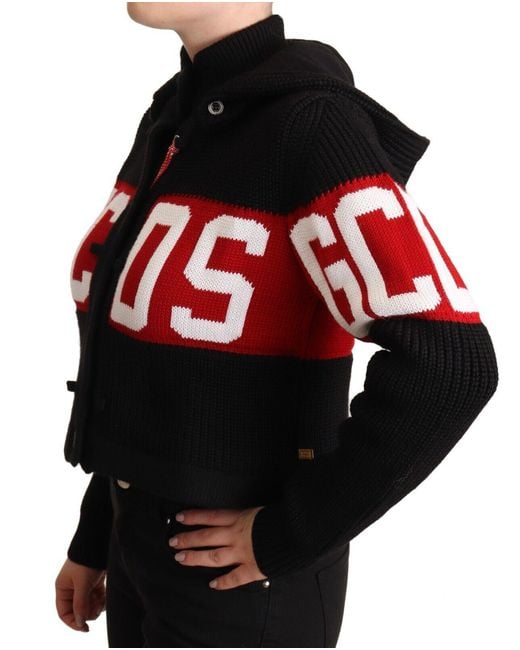 Gcds Black Gcd Chic Cashmere Cardigan Jacket