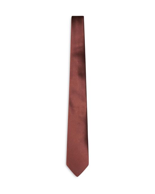 Saint Laurent Brown Copper Silk Satin Tie for men