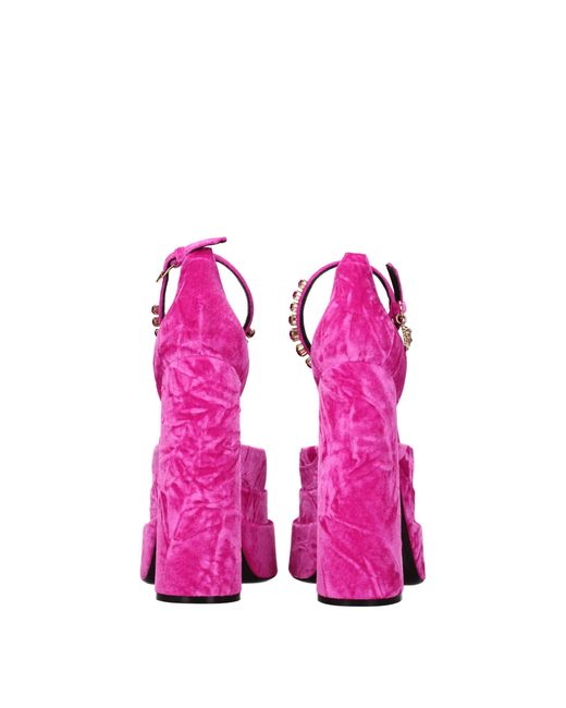 Versace Pink Platform Heel Sandals