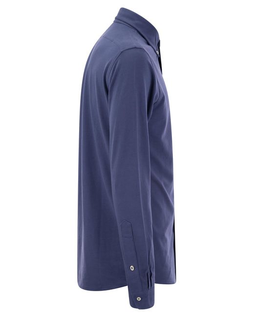 Polo Ralph Lauren Blue Ultralight Pique Shirt for men