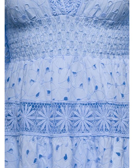 Temptation Positano Blue Embroidered Dress