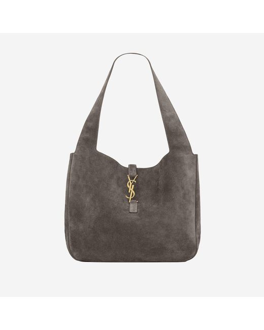Saint Laurent Gray Le 5 À 7 Bea Suede Bag Shoulder