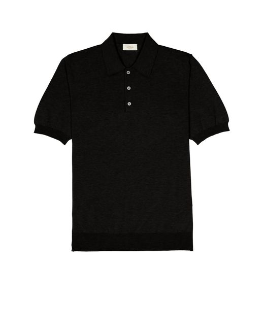Altea Black Short-Sleeved Polo Shirt for men