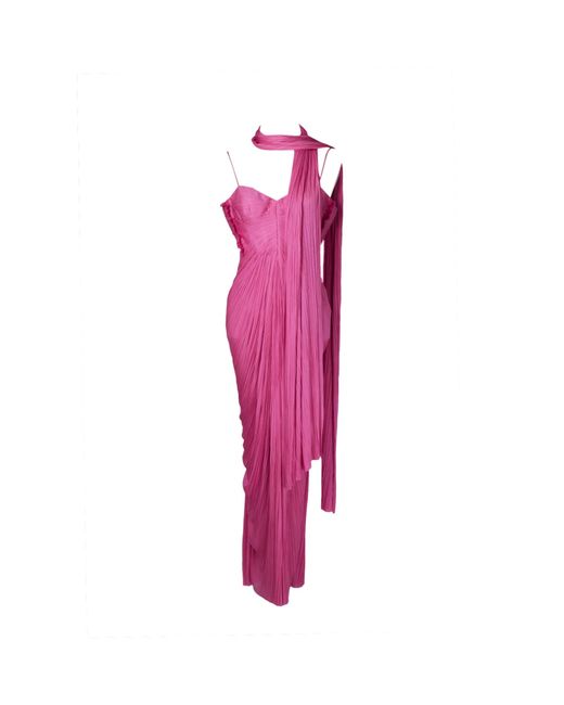 Maria Lucia Hohan Pink Kallie Plisse Gown